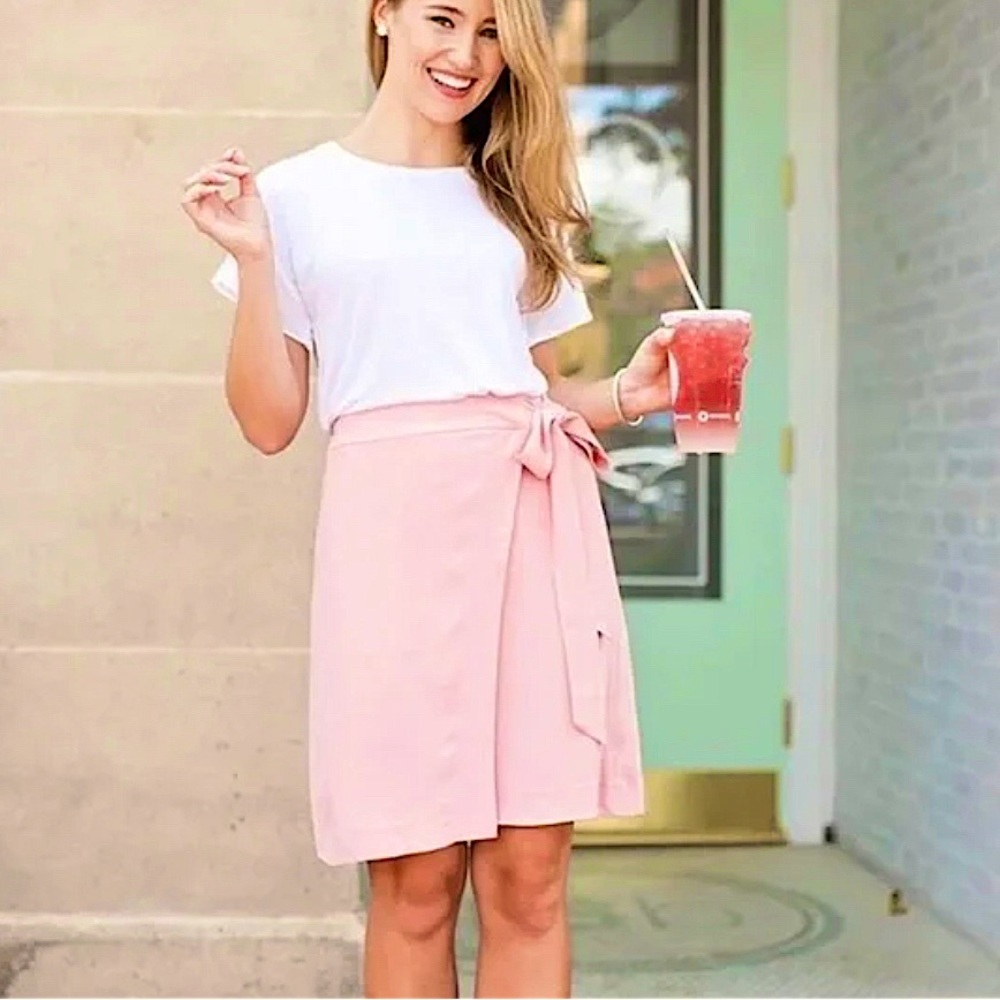 Loft Mini Wrap Skirt Light Pink 6